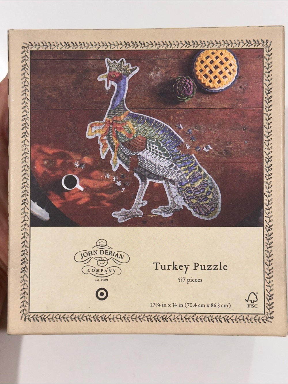 John Derian Multicolor Turkey Jigsaw Puzzle - Decorative 537-Piece Puzzle